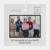 Ornement En Verre Image du logo de l'entreprise (Verso)