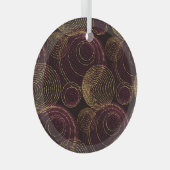 Ornement En Verre Impression géométrique Or Luxuriante (Avant droite)