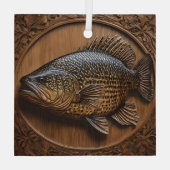 Ornement En Verre Impression textuelle 3D Australian Murray Cod, (Verso)