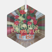 Ornement En Verre Imprimer Saint-Valentin (Recto)