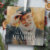 Ornement En Verre In Love Memory Modern Elegant Photo Memorial