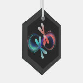 Ornement En Verre Infinity with glowing dragonflies (Avant droite)