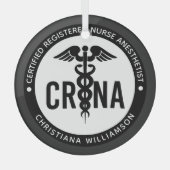 Ornement En Verre Infirmière anesthésiste certifiée CRNA personnalis (Recto)