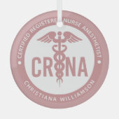 Ornement En Verre Infirmière anesthésiste certifiée CRNA personnalis (Recto)