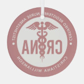 Ornement En Verre Infirmière anesthésiste certifiée CRNA personnalis (Verso)