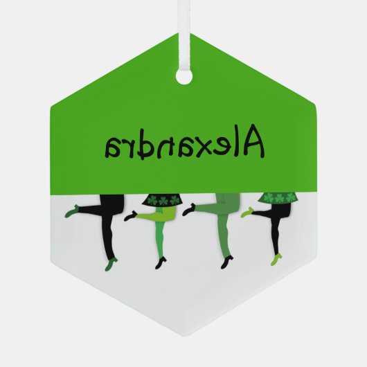 Ornement En Verre Irish Stepdancers Legs Comical Christmas (Verso)