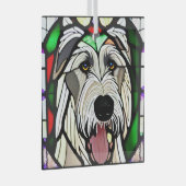 Ornement En Verre Irish Wolfhound "Verre tendu" (Avant droite)