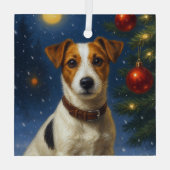 Ornement En Verre Jack Russell Terrier  (Verso)