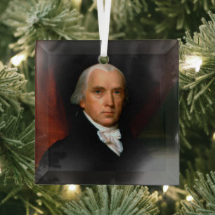 Ornement En Verre James Madison 4e président des États-Unis Noël