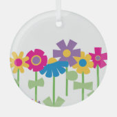 ORNEMENT EN VERRE JARDIN FLEURI FUNKY (Recto)