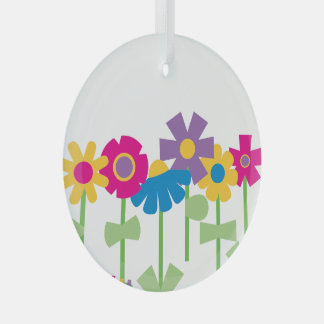 ORNEMENT EN VERRE JARDIN FLEURI FUNKY