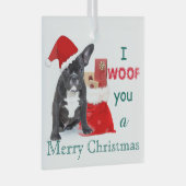 Ornement En Verre "Je vous souhaite un joyeux Noël" Chien de taule (Avant droite)