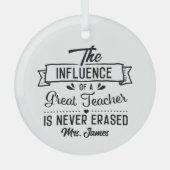 Ornement En Verre Joli professeur influence ajouter nom (Recto)