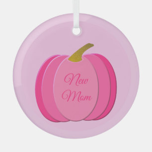 Ornement En Verre Jolie fille rose bébé Citrouille Personnalisé Nouv