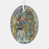 ORNEMENT EN VERRE JOLIMENT WITCH, CHAT & SES ANIMAUX, CAGE DE MAIN, (Avant gauche)