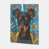 Ornement En Verre Jouet Manchester Terrier Chien "Verre Tiré" (Avant gauche)