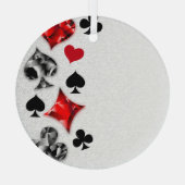 Ornement En Verre Joueur de poker Joueur de cartes de jouer costumes (Verso)