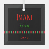 Ornement En Verre Jour 7 Imani Kwanzaa (Recto)