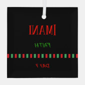 Ornement En Verre Jour 7 Imani Kwanzaa (Verso)