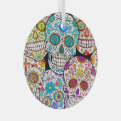 Ornement En Verre Jour de la mort : Motifs mexicains en effervescenc (Avant droite)