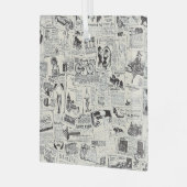 Ornement En Verre Journal vintage (Avant gauche)