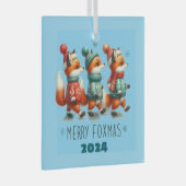Ornement En Verre Joyeux Foxmas (Avant droite)