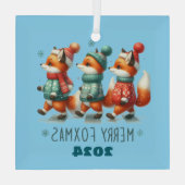 Ornement En Verre Joyeux Foxmas (Verso)