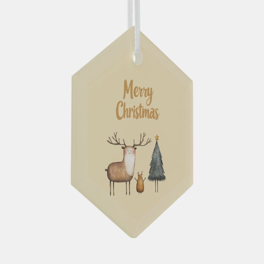 Ornement En Verre Joyeux jardin de Noël (Avant droite)