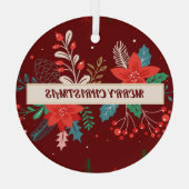 Ornement En Verre Joyeux Noël (Verso)