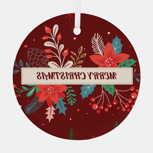 Ornement En Verre Joyeux Noël (Verso)