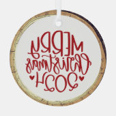 Ornement En Verre Joyeux Noël 2024 Rouge (Verso)