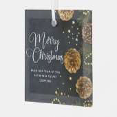 Ornement En Verre Joyeux Noël Elegant Custom Company Cadeau (Avant gauche)