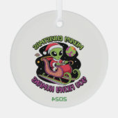 Ornement En Verre Joyeux Noël, espèce d'humains sales (Verso)