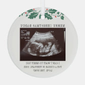 Ornement En Verre Joyeux Noël Futur papa Grossesse Ultrasonic (Verso)
