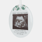 Ornement En Verre Joyeux Noël Futur papa Grossesse Ultrasonic (Avant gauche)