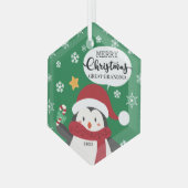 Ornement En Verre Joyeux Noël Grand grand grand-mère Penguin (Avant gauche)