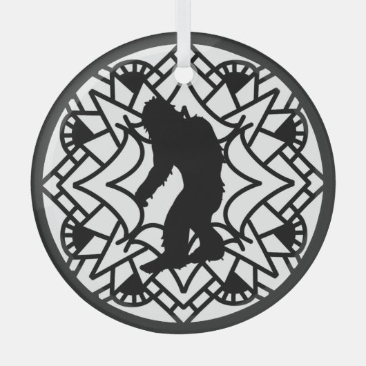 Ornement En Verre Joyeux Squatch-mas Bigfoot Noël (Recto)