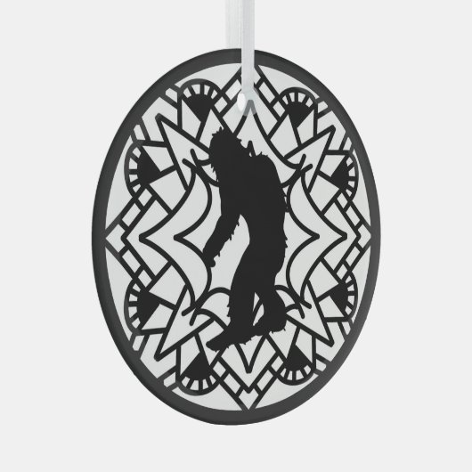 Ornement En Verre Joyeux Squatch-mas Bigfoot Noël (Avant droite)