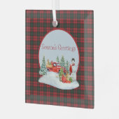 Ornement En Verre Kerr Modern Original Scottish Tartan  (Avant gauche)