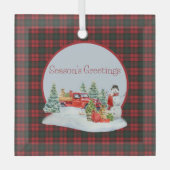 Ornement En Verre Kerr Modern Original Scottish Tartan  (Recto)