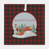 Ornement En Verre Kerr Modern Original Scottish Tartan  (Verso)