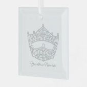 Ornement En Verre La couronne du concours emblématique de Noël améri (Avant gauche)