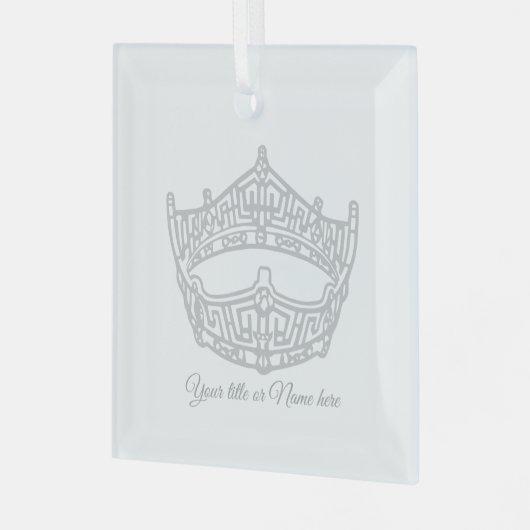 Ornement En Verre La couronne du concours emblématique de Noël améri (Avant gauche)