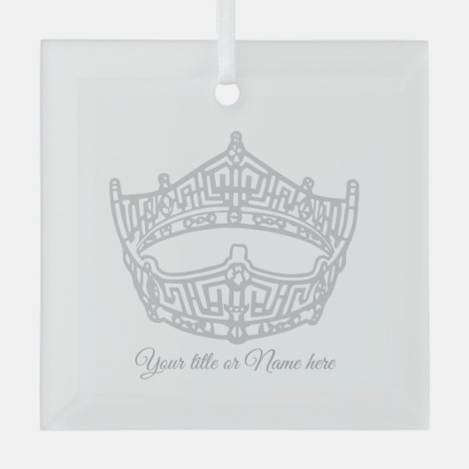 Ornement En Verre La couronne du concours emblématique de Noël améri (Recto)