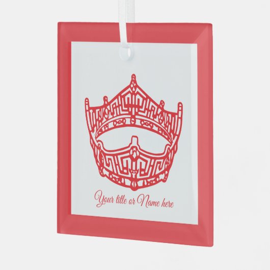 Ornement En Verre La couronne du concours emblématique de Noël améri (Avant gauche)