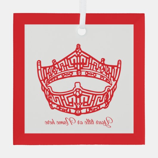 Ornement En Verre La couronne du concours emblématique de Noël améri (Verso)