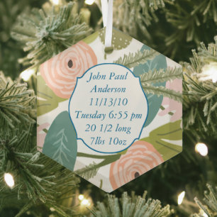 Ornement En Verre La faune et la flore