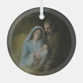 Ornement En Verre La Sainte Famille (Recto)