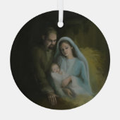 Ornement En Verre La Sainte Famille (Verso)