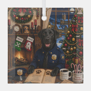 Ornement En Verre Labrador Retriever Chien de vacances